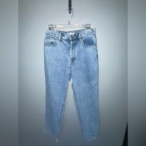 PacSun Eco Medium Blue High Waisted Straight Leg Jeans